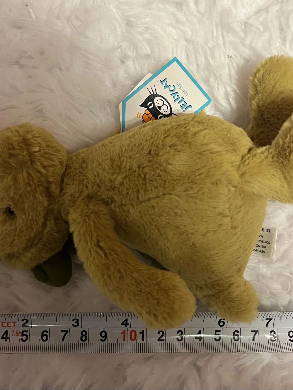Jellycat Olive Green Plush Bunny Stuffed Animal New